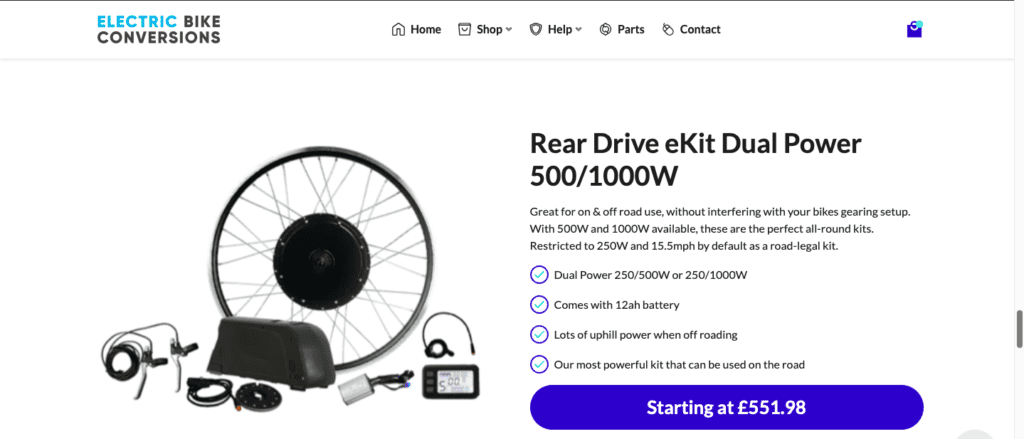 electric bike convsion kit
