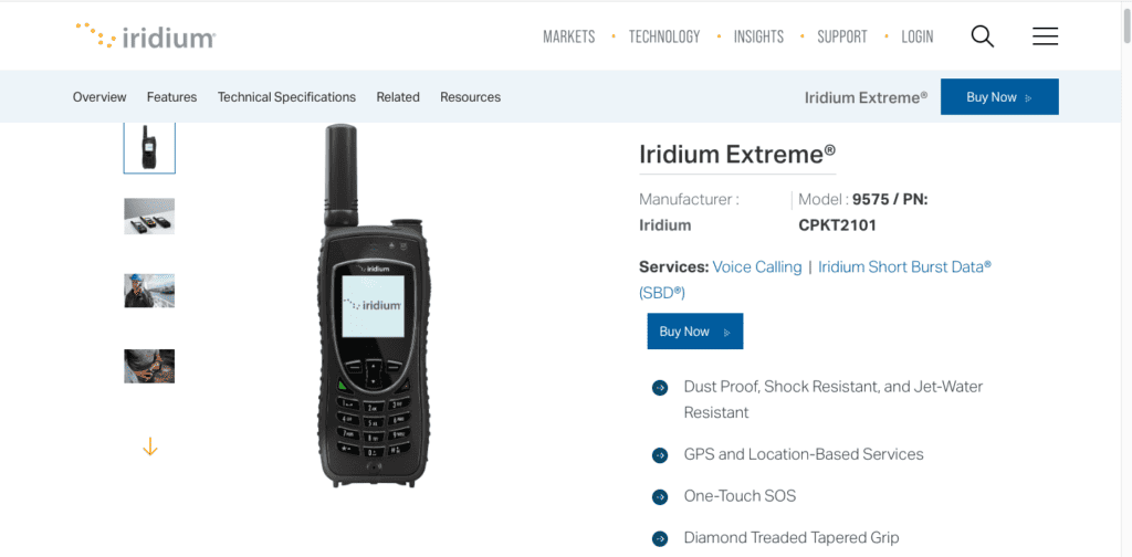 iridium 9575 satellite phone
