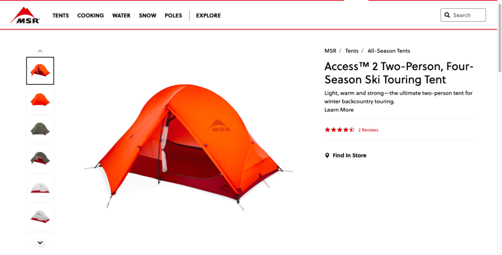 tent for winter camping