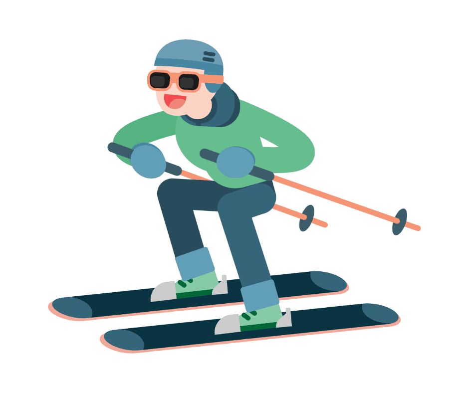 thrill of powder skiing