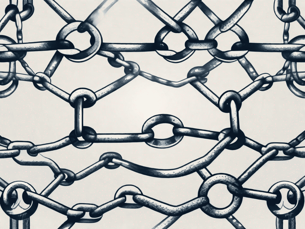 A chain of interconnected links