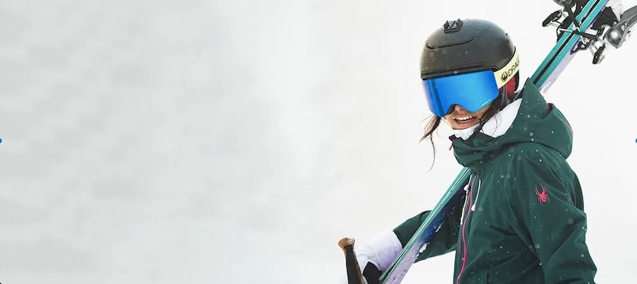 a picutr of a skier wearing a Spyder jacket