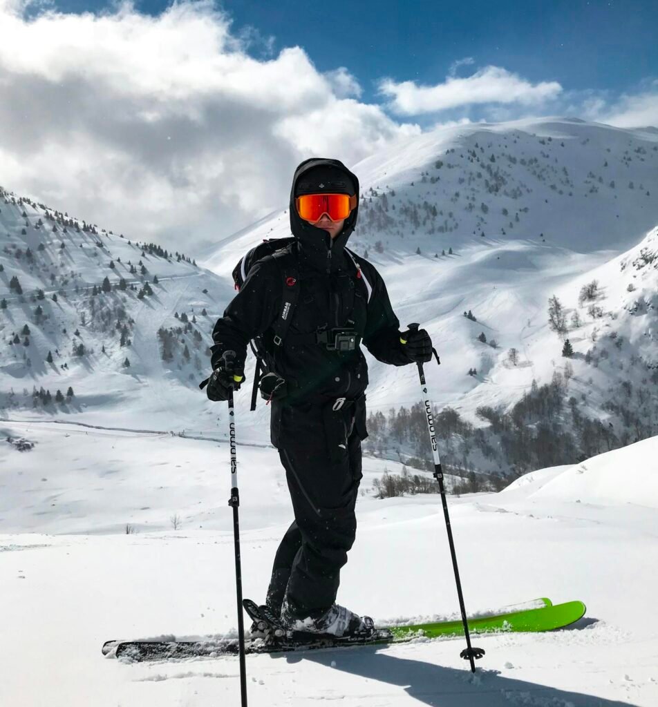 Person Riding Ski Board