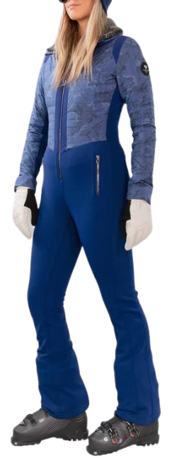 A blue women's ski suit from Obermeyer
