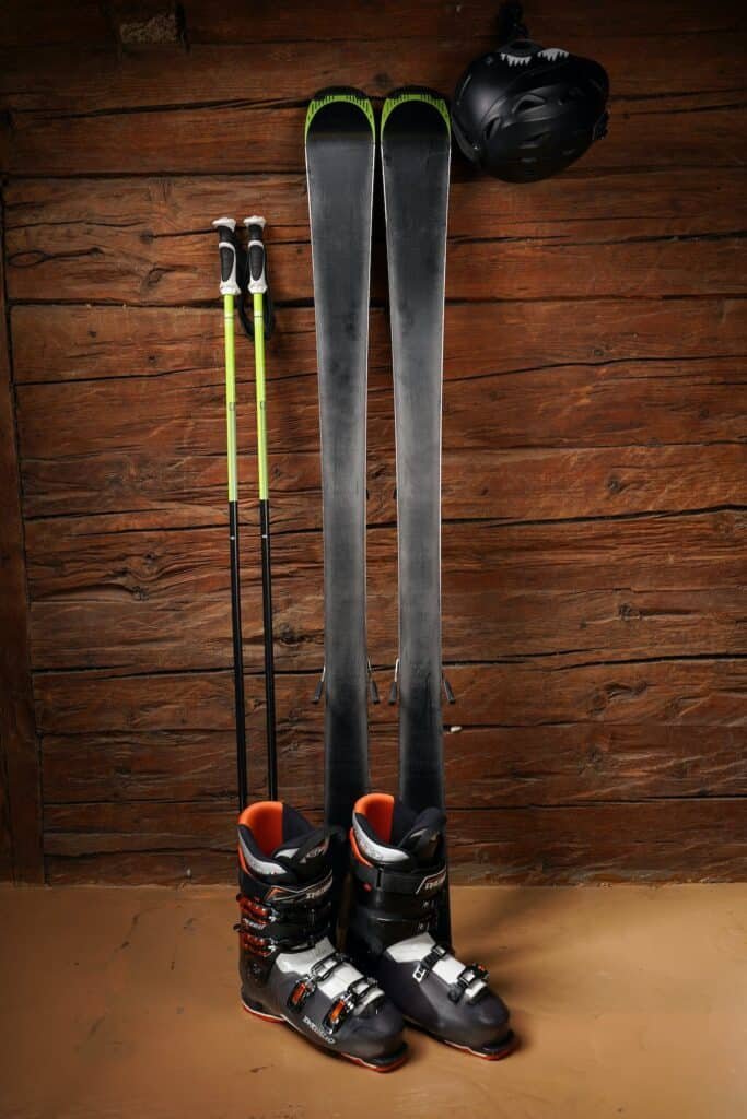 Green and Black Ski Blades